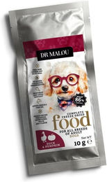 Produktbild von DR MALOU Gefriergetrocknete Ente mit Kürbis, 10 g Trockenfutter für Hunde