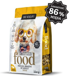 Produktbild von DR MALOU Gefriergetrocknetes Futter Huhn mit Kürbis 1 kg Trockenfutter für Hunde