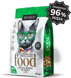Produktbild von DR MALOU Gefriergetrocknetes Futter Huhn mit Lachs 500g Trockenfutter für Katzen