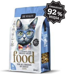 Produktbild von DR MALOU Gefriergetrocknetes Katzenfutter mit Ente und Lamm, 500 g