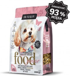 Produktbild von DR MALOU Puppies Gefriergetrocknete Ente mit Ziegenmilch und Eigelb Trockenfutter für Welpen 1 kg