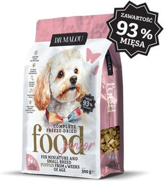 Produktbild von DR MALOU Puppies Gefriergetrocknete Ente mit Ziegenmilch und Eigelb Trockenfutter für Welpen 500 g