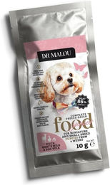 Produktbild von DR MALOU Puppies Gefriergetrocknetes Entenfutter mit Ziegenmilch und Eigelb, 10 g Trockenfutter für Welpen