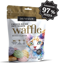 Produktbild von DR MALOU Waffle Mixed Flavor Gefriergetrocknete Waffeln mit Huhn für Katzen 60g