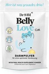 Produktbild von Dr. SAM BellyLove Cat - Hochdosiertes Darmpulver für Katzen, bringt Magen und Darm in Balance 90 g