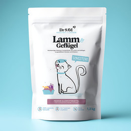Produktbild von Dr. Sam Katzen Trockenfutter Lamm & Geflügel - 1,2 kg