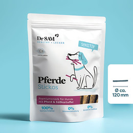 Produktbild von Dr. Sam Pferde Stickos Hundesnack - 350 g