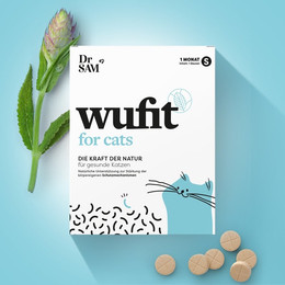 Produktbild von Dr. SAM wufit Cats natürliche Nahrungsergänzung für Katzen - 2 Stk.