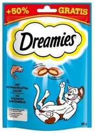 Produktbild von Dreamies +50% gratis 6x90g Lachs