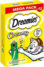 Produktbild von Dreamies Creamy Katzenleckerlis Katzenminze & Käse - 12 x 10 g