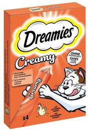 Produktbild von Dreamies Creamy Snack Adult Huhn - 44 x 10 g