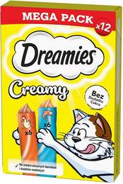 Produktbild von DREAMIES Creamy Zusatzfutter mit Huhn und Lachs - 12 x 10 g