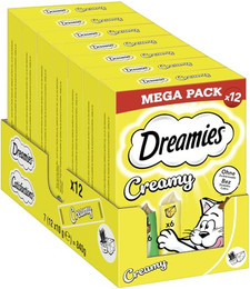 Produktbild von DREAMIES Creamy Zusatzfutter mit Käse und Katzenminze - 84 x 10 g