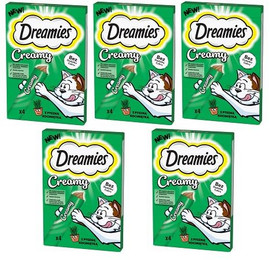 Produktbild von DREAMIES Creamy Zusatzfutter mit Katzenminze - 4 x 10 g