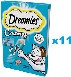 Produktbild von Dreamies Katzenleckerlis Creamy Snacks mit Lachs - 44 x 10 g