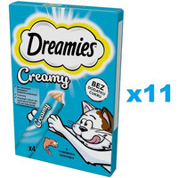Produktbild von Dreamies Katzenleckerlis Creamy Snacks mit Lachs - 44 x 10 g