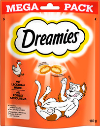 Produktbild von Dreamies Katzensnack mit Huhn Mega Pack - 4 x 180 g