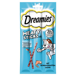 Produktbild von Dreamies Meaty Sticks Lachs Katzen-Snack - 6 x 5 g