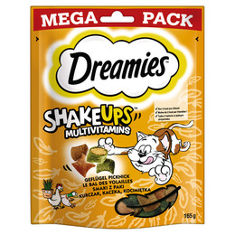 Produktbild von Dreamies Shake Ups Multivitamins Geflügel Picknick Katzenleckerlis - 12 x 55 g