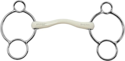 Produktbild von Drehriegel mit 3 Ringen für Pferde Stübben Fine Line Flex