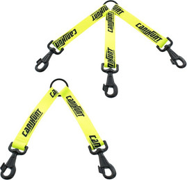 Produktbild von Dreifach-Hundeleine mit flachem Polyester-Gurt und 3 Karabinern