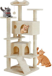Produktbild von DUMOS Kratzbaum Katzenbaum 135 cm mit Kippschutz