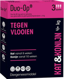 Duo-Op gegen Flöhe - Hund, Katze und Kaninchen ab 4 kg - 80 mg - 3 Pipetten – Bild 1 von 2