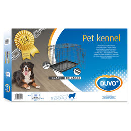 Produktbild von Duvo+ 780/484 Draht-Käfig Topline mit 2 Türen und Plastikklappe, schwarz