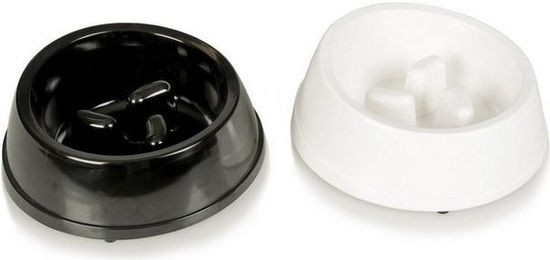 Produktbild von DUVO+ Antischlingnapf Melamin Glossy Schwarz/Weiß