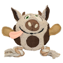 Produktbild von Duvo+ Canvas Plüsch Kuh Hundespielzeug - 100 g