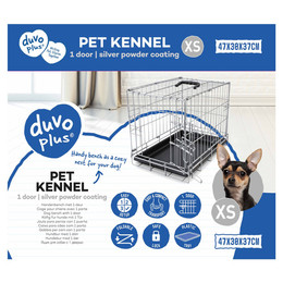 Produktbild von Duvo+ Draht-Käfig mit Kunststoffschale hellgrau XS