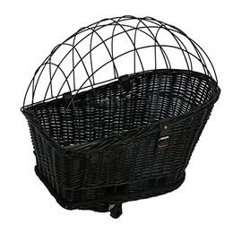 Produktbild von Duvo+ Fahrradkorb mit Kissen Weiden Provence schwarz für Hunde