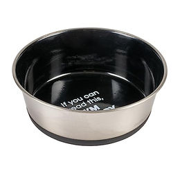 Produktbild von Duvo+ Futternapf Brushed Fix "I'm hungry" schwarz - 920 ml