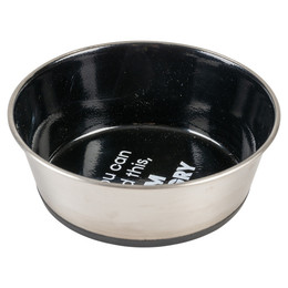 Produktbild von Duvo+ Futternapf Brushed Fix "I'm hungry" schwarz - 420 ml