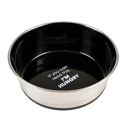 Produktbild von Duvo+ Futternapf Brushed Fix "I'm hungry" schwarz - 1,78 l