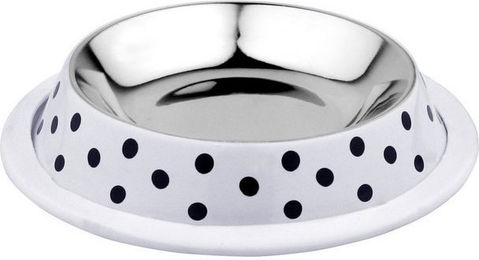 Produktbild von DUVO+ Futternapf Deco Fix Dots weiß