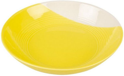 Produktbild von DUVO+ Futternapf Schale Stone Grace gelb/weiß