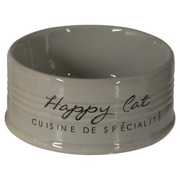 Produktbild von DUVO+ Futternapf Stone Happy Cat grau - 300 ml