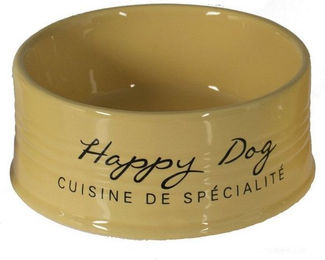 Produktbild von DUVO+ Futternapf Stone Happy Dog gelb - 300 ml