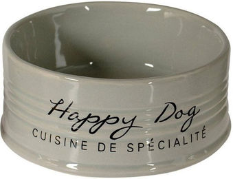 Produktbild von DUVO+ Futternapf Stone Happy Dog grau