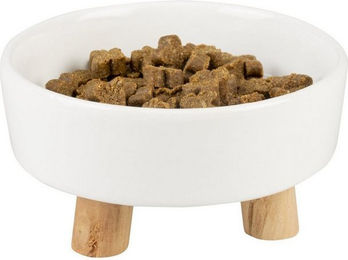 Produktbild von DUVO+ Futternapf Stone Up Timber weiß für Hunde