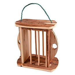 Produktbild von DUVO+ Heuraufe aus Holz mit Rinde für Nagetiere