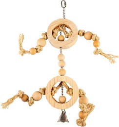 Produktbild von Duvo+ Holzringe mit Sisalseil und Perlen