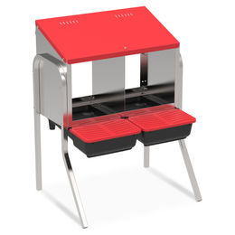 Produktbild von DUVO+ Hühnerstall Legenest hoch galvanisiert rot