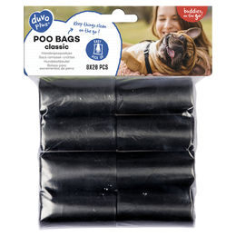 Produktbild von DUVO+ Hundekotbeutel Classic schwarz - 8 x 20 Stk.