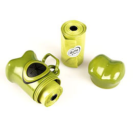 Produktbild von Duvo+ Hundekotbeutelspender Knochen Eco grün - 2 x 20 Stk.