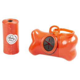 Produktbild von Duvo+ Hundekotbeutelspender Knochen rot - 2 x 20 Stk.