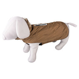 Duvo+ Hundemantel mit Kapuze Fluffy khaki Größe M - 1 Stk. – Bild 1 von 6