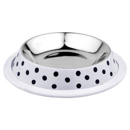 Produktbild von Duvo+ Hundenapf Deco Fix Dots weiß Größe S - 460 ml