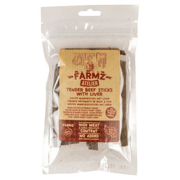 Produktbild von Duvo+ Hundesnack Farmz Rindfleischsticks Leber - 100 g
